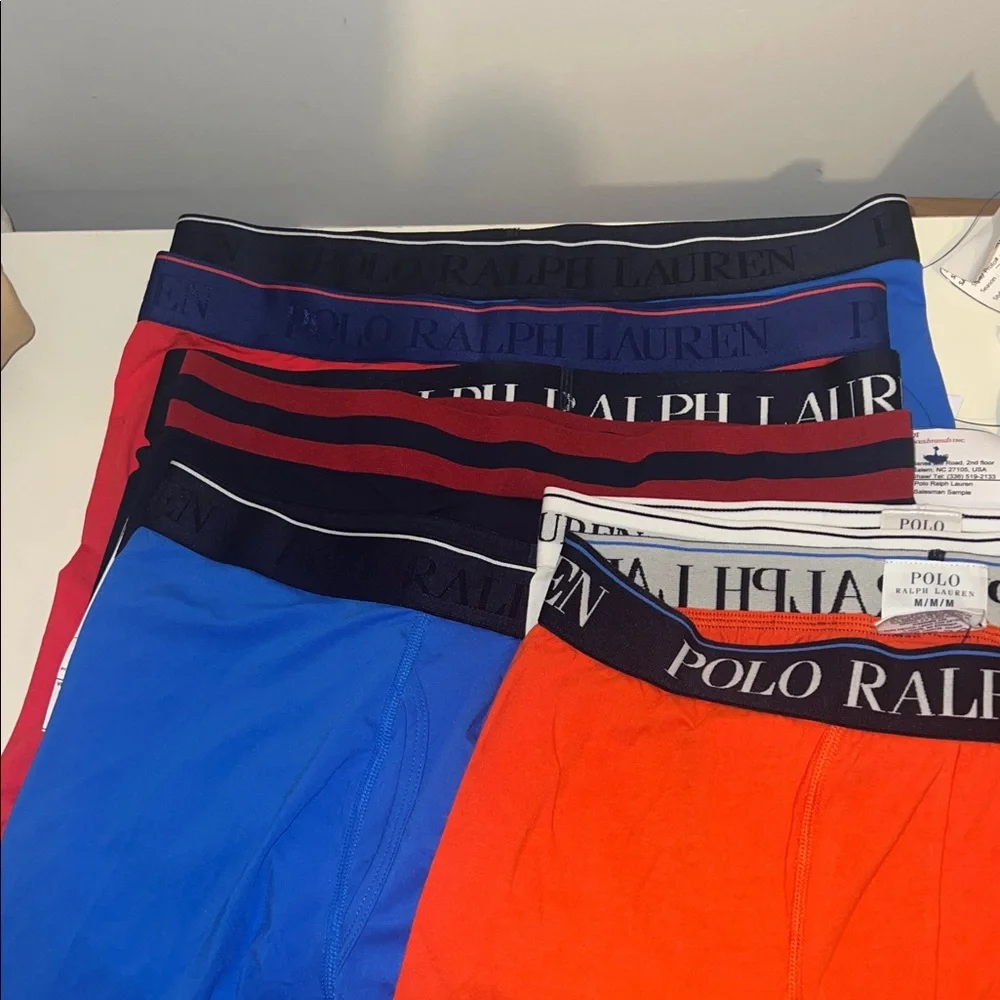 Polo Ralph Lauren Boxer Briefs - Vibrant Orange, Classic Blue, Sleek Black - Picture 2 of 4